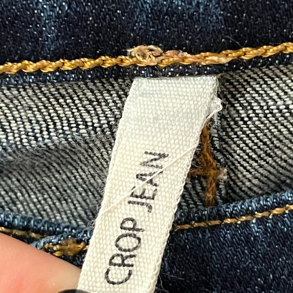 rag & bone " Crop Jean" Blue Mid Rise Straight Denim Jeans US 28 - Picture 5 of 7